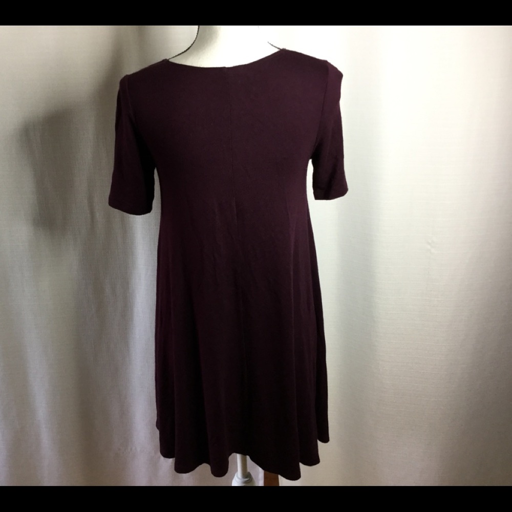 FOREVER 21 Burgundy Midi Dress Cotton